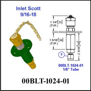 Fill port SCOTT (26875) B.H. fill x 1/8 tube