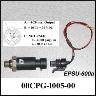 Kit, Pressure Transducer, 0-3k psi (4-20mA) w/Connector - Image 2