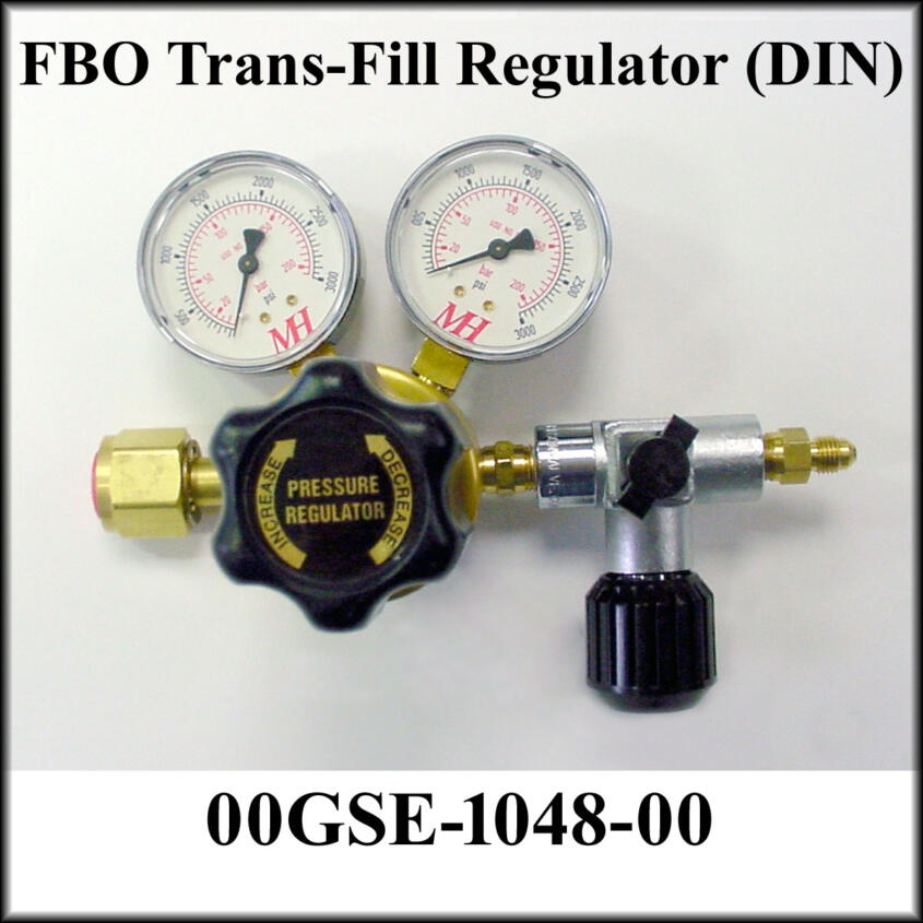 NonVenting (DIN) Transfill Regulator with Gauges and Valve MHOxygen