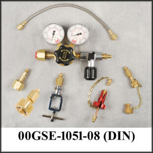 DIN Euro-FBO Oxygen Service Kit, w/8-ft Hose for Professional Operations