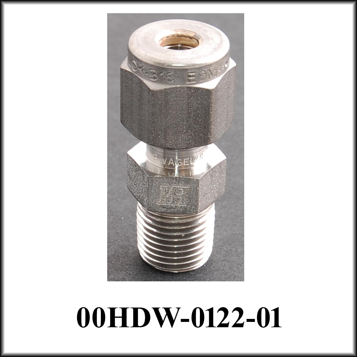 Tube Fitting 1/8 NPT-M to 3/16 Compression, Stainless Steel