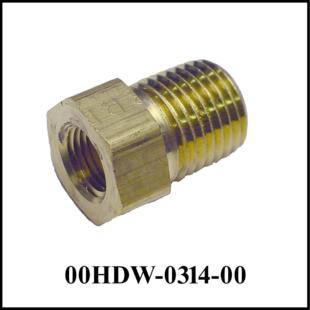 Union Reducing 1/4 NPT-M to 1/8 NPT-F, Brass