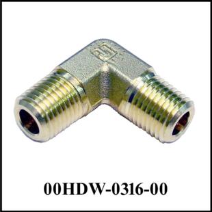 Elbow 1/4 NPT-M to 1/4 NPT-M, Brass