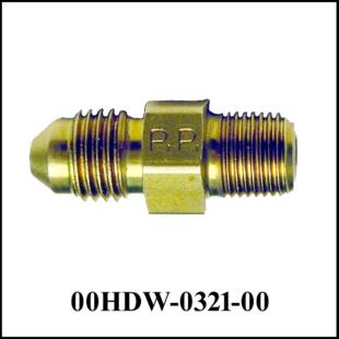 JIC-4 (M) to 1/8 NPT-M, Union Brass