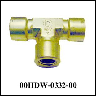 Union Tee 1/4 NPT-F, Brass