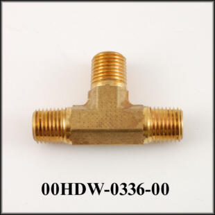 1/4 NPT-M Tee, Brass