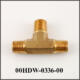 1/4 NPT-M Tee, Brass