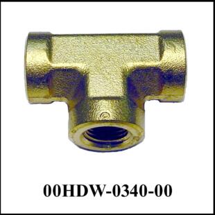 Union Tee 1/8 NPT-F, Brass