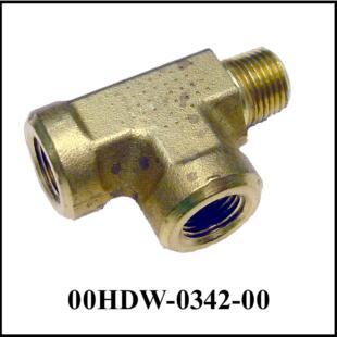 Tee Run 1/8 NPT, Brass