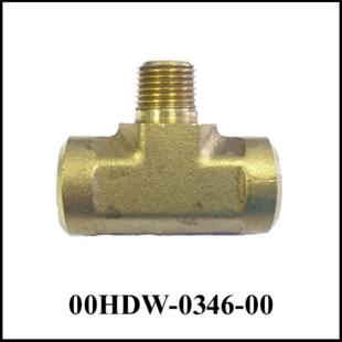 Tee Branch 1/8 NPT, Brass
