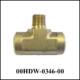 Tee Branch 1/8 NPT, Brass