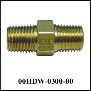 Union 1/4 NPT-M to 1/4 NPT-M, Brass