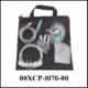 Clear face mask, cannula and Flowmeter on black tote bag