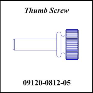 Thumbscrew, #8-32 x 3/4, 7/16 Knurled w/Shoulder, Brass