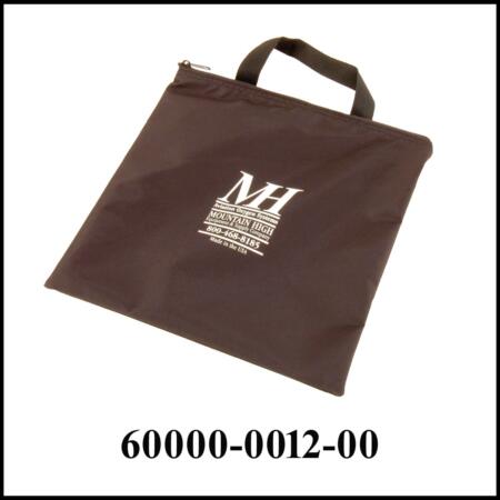 black tote bag with MH on the front