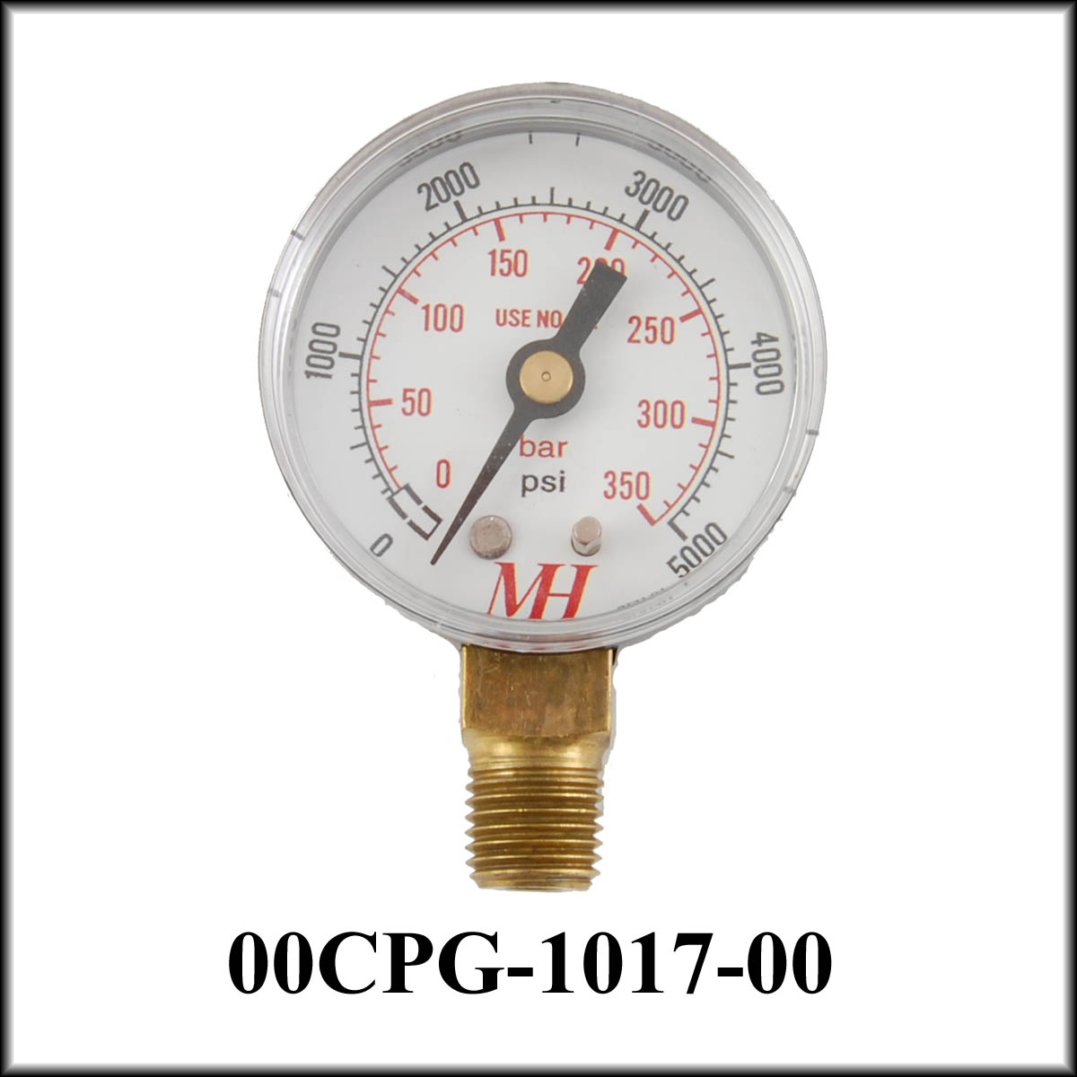 Bar Gauge. Psi to Bar. 5000 psi