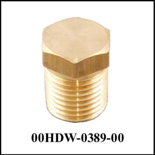 Hex Plug 1/8 NPT-M Ext., Brass