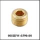 Hex Plug 1/8 NPT-M int, Brass