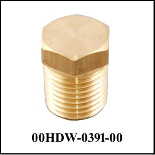 Hex Plug 1/4 NPT-M Ext., Brass